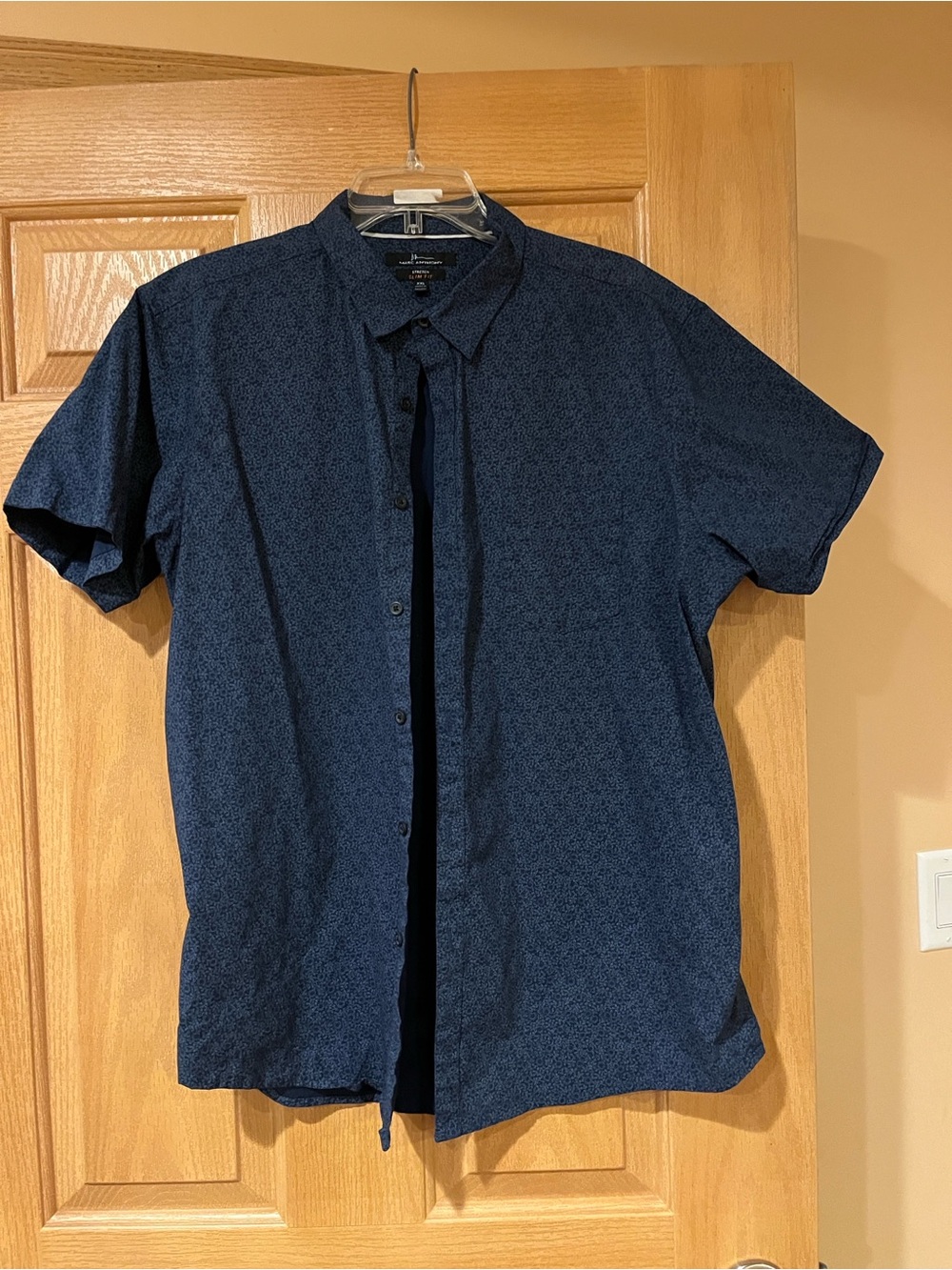 Marc Anthony Navy Short-Sleeve Button-Up Shirt size Xxl NWOT